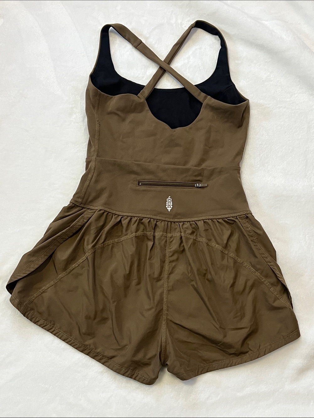 Free People Brown Cross-Back Kids One-Piece Romper